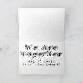 Fun Dark Valentijn Grunge Black White Typografie Feestdagen Kaart (Binnen)