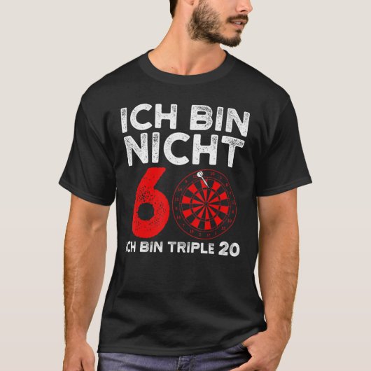 Fun Dart voor 60e geboortedag kunstbord T-shirt (Voorkant)