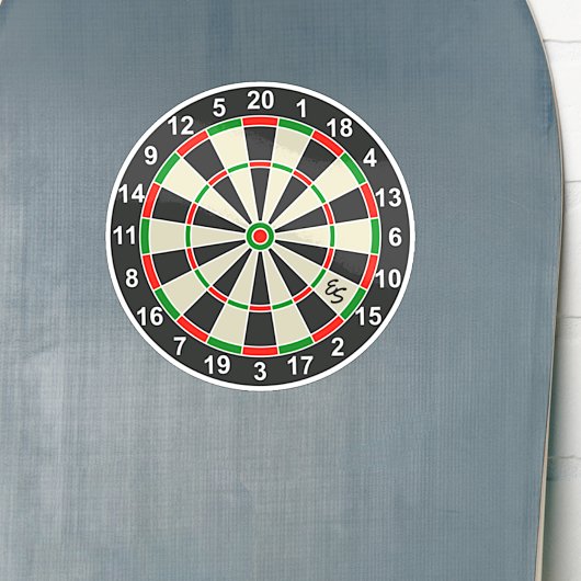 Fun Dartbord Darts Bord Cirkel Monogram Grappig Sticker