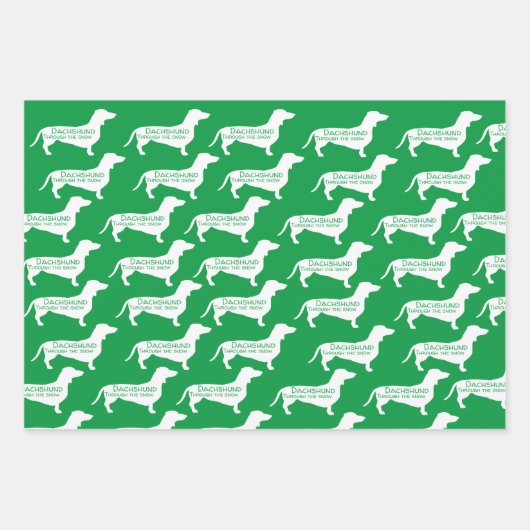 Fun Dashing Dachshund Inpakpapier Vel (Voorkant 2)