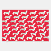 Fun Dashing Dachshund Inpakpapier Vel (Voorkant)