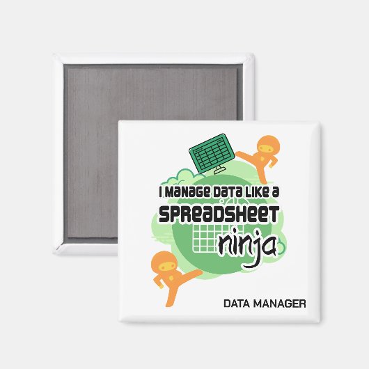 Fun Data Manager SPREADSHEET NINJA Magneet (Voorkant / Achterkant)
