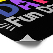 Fun Day Fun Day Fun Teacher Kinder Field Da Poster (Hoek)