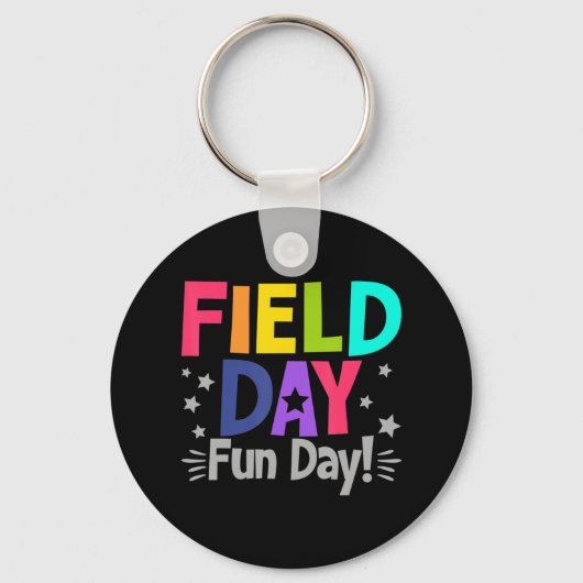 Fun Day Fun Day Fun Teacher Kinder Field Da Sleutelhanger (Voorkant)