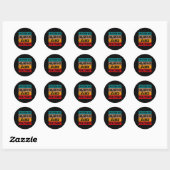 Fun Deaf Pride Awareness Sign Languages Hearing AI Ronde Sticker (Vel)