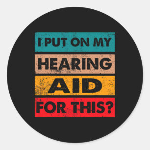 Fun Deaf Pride Awareness Sign Languages Hearing AI Ronde Sticker