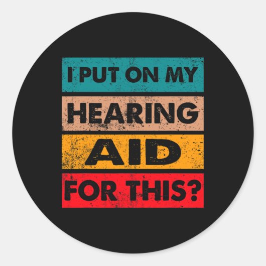 Fun Deaf Pride Awareness Sign Languages Hearing AI Ronde Sticker (Voorkant)