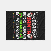 Fun Dear Santa I Can Explain Christmas For Kids Bo Fleece Deken (Voorkant (Horizontaal))