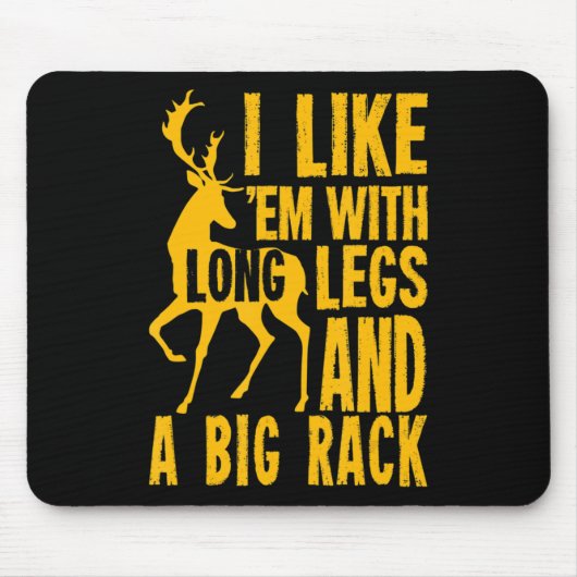 Fun Deer Hunting Quote Gift for Hunters Muismat (Voorkant)