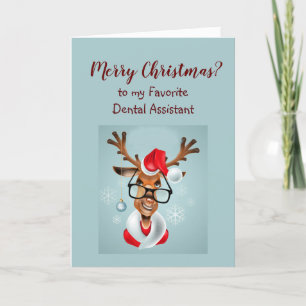 Fun Dental Assistant kerstwishes Santa Claus Feestdagen Kaart