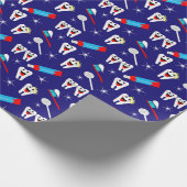 Fun Dental Clinic Dentist Cartoon Teeth Pattern Cadeaupapier (Hoek)