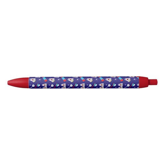 Fun Dental Clinic Dentist Cartoon Teeth Pattern Zwarte Inkt Pen (Voorkant)