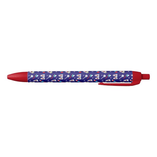 Fun Dental Clinic Dentist Cartoon Teeth Pattern Zwarte Inkt Pen (Bodem)