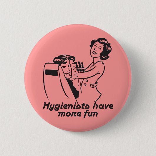 Fun Dental Hygiene Buttonnen Ronde Button 5,7 Cm (Voorkant)