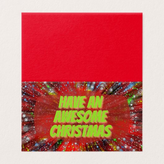 Fun Design 25-pak kerstkaarten Kaart (Buitenkant ongevouwen)