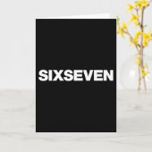 Fun Design That Says Six Seven 6 7 Meme Premium  Kaart (Gele Bloem)