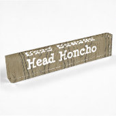Fun Desk Sign Head Honcho Naambordje