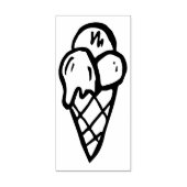 Fun Dessert Ice Cream Cone Wooden Art Stempel (Afrduk)