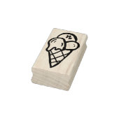 Fun Dessert Ice Cream Cone Wooden Art Stempel (Stempel)