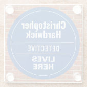 Fun Detective Wall Plaque Style Onderzetter (Achterkant)