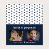 Fun "Deze Kinderen" foto slaat de datumkaart op Visitekaartje (Buitenkant ongevouwen)