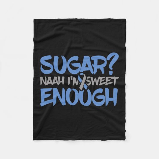 Fun Diabetes Awareness - T1d T2d Diabetische Pancr Fleece Deken (Voorkant)