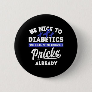 Fun Diabetische Type 1 Diabetes T1d Diabetes Aware Ronde Button 5,7 Cm