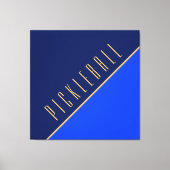 Fun Diagonaal Bold Blue Warm Pickleball-tekst Canvas Afdruk (Voorkant)