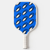 Fun Diagonaal Helderblauw, met een witte, zijdige  Pickleball Paddle (Voorkant)