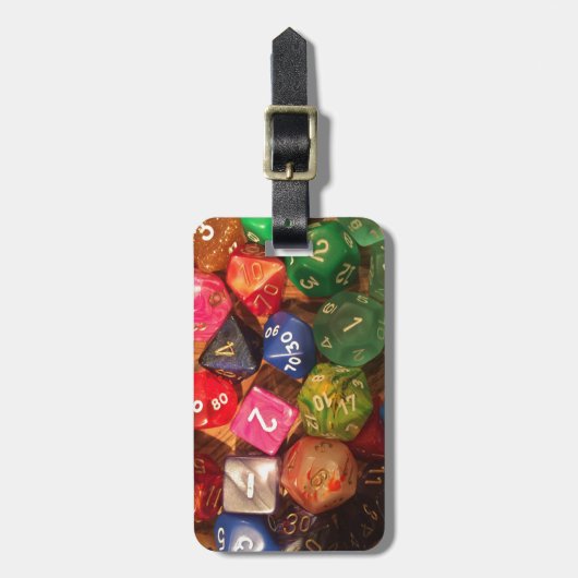 Fun Dice-ontwerp voor gamers Bagagelabel (Voorkant verticaal)