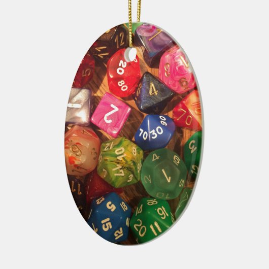 Fun Dice-ontwerp voor gamers Keramisch Ornament (Links)