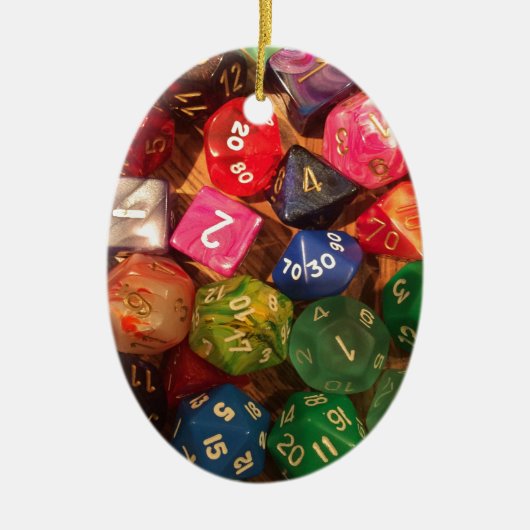 Fun Dice-ontwerp voor gamers Keramisch Ornament (Voorkant)