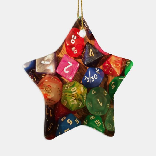 Fun Dice-ontwerp voor gamers Keramisch Ornament (Rechts)