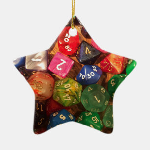 Fun Dice-ontwerp voor gamers Keramisch Ornament