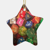 Fun Dice-ontwerp voor gamers Keramisch Ornament (Links)
