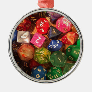 Fun Dice-ontwerp voor gamers Metalen Ornament
