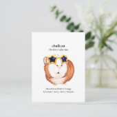 Fun Dictionary Guinea Pig Briefkaart (Staand voorkant)