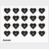 Fun dier giraffe meme gezicht feestelijke Kerst T- Hart Sticker (Vel)