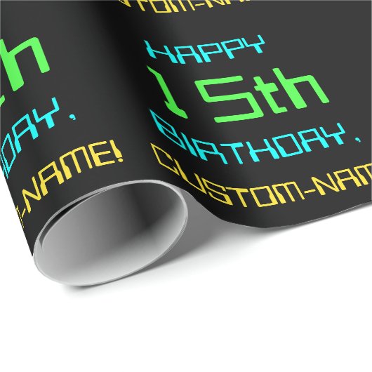 Fun Digital Computing 15th Birthday Cadeaupapier (Rol Hoek)