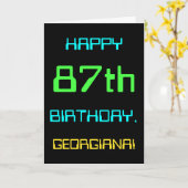 Fun Digital Computing Thare 87th Birthday Kaart (Gele Bloem)