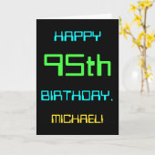 Fun Digital Computing Thare 95th Birthday Kaart (Gele Bloem)