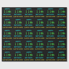 Fun Digital Computing Threaded 11th Birthday Cadeaupapier