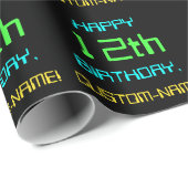 Fun Digital Computing Threaded 12th Birthday Cadeaupapier (Rol Hoek)