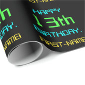 Fun Digital Computing Threaded 13th Birthday Cadeaupapier (Rol Hoek)