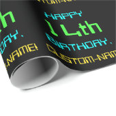 Fun Digital Computing Threaded 14th Birthday Cadeaupapier (Rol Hoek)