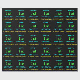 Fun Digital Computing Threaded 1st Birthday Cadeaupapier