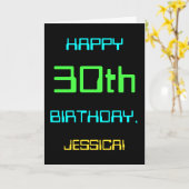 Fun Digital Computing Threaded 30th Birthday Kaart (Gele Bloem)