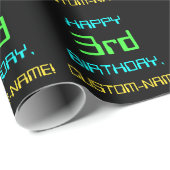 Fun Digital Computing Threaded 3rd Birthday Cadeaupapier (Rol Hoek)