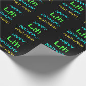 Fun Digital Computing Threaded 4th Birthday Cadeaupapier (Hoek)