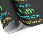 Fun Digital Computing Threaded 4th Birthday Cadeaupapier (Rol Hoek)